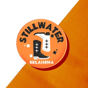 Stillwater, Oklahoma Acrylic Drink Coasters | Kickoff Collegiate Collection | Coffee Table, Bar Cart, Dorm Room, Cowboy, Pokes, Oklahoma