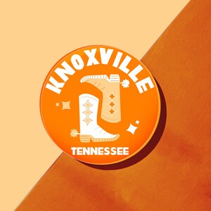 Knoxville, Tennessee Acrylic Drink Coasters | Kickoff Collegiate Collection - Coffee Table, Bar Cart, Dorm Room, Desk Accessory, Grad Gift
