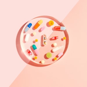 Colorful Pill Resin Drink Coasters | Made with REAL Pill Capsules! Coffee Table, Bar Cart or Desk Accessory, Birthday or Hostess Gift, Nurse