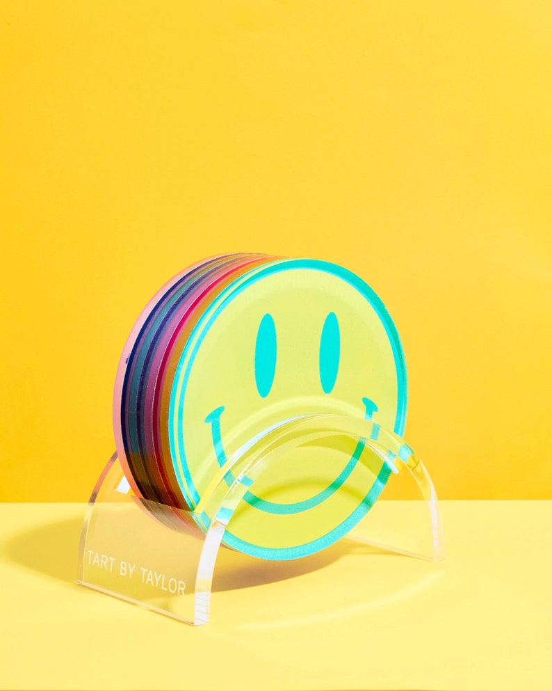 Coaster Display Set U-shape Acrylic Coaster Holder Display (holds 4 Coasters) | Coffee ...