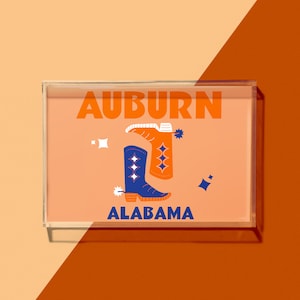 Small Acrylic Tray | Kickoff Collegiate Collection - Auburn, Alabama | Perfect for dorm rooms, desks, gifts, college, vanity