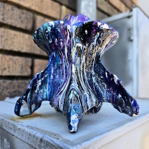 Cow Vertebrae, Painted (Multi/Purple)