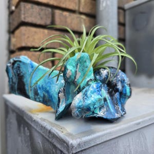 Cow Vertebrae, Painted (Blue/Teal)