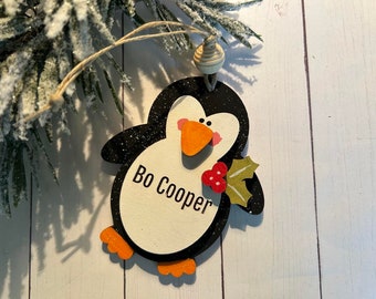 Personalized Penguin Ornament