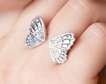 Silver Adjustable Butterfly Wings Ring - Delicate  Nature-inspired Jewelry
