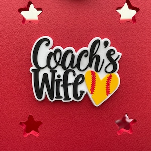 Entrenador de Softbol Esposa Bogg Bit Bag Encantos para Bogg Bag