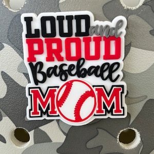 Loud and Proud Baseball Mom Bogg Bit Taschenanhänger für Bogg Bag und Simply Bohemian