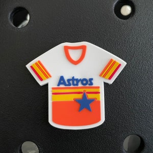 Houston Astros Throwback Baseball Jersey Bogg Bit Bag Charms for Bogg Bag and Simply Southern