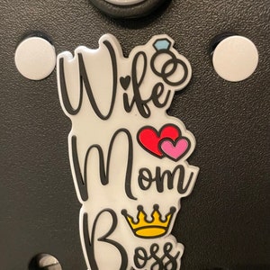 Wife Mom Boss Bogg Bit Bag Charms for Bogg Bag
