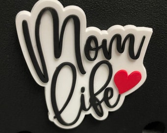 Mom Life Heart Bogg Bit Charm for Bogg Bag and Simply Southern