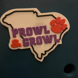 Clemson Tigers Prowl and Growl College Bogg Bit Bag Charms for Bogg Bag and Simply Southern
