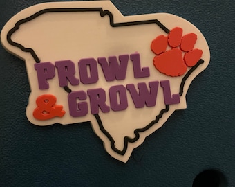 Clemson Tigers Prowl and Growl College Bogg Bit Bag Charms for Bogg Bag and Simply Southern