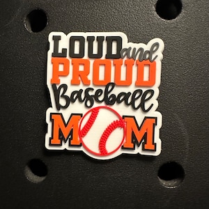 Loud and Proud Baseball Mom Bogg Bit Taschenanhänger für Bogg Bag und Simply Bohemian