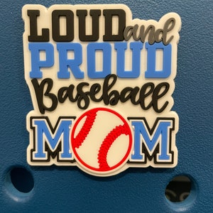 Loud and Proud Baseball Mom Bogg Bit Taschenanhänger für Bogg Bag und Simply Bohemian