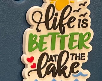 Life is Better At the Lake Bogg Bit Bag Charms for Bogg Bag and Simply Southern