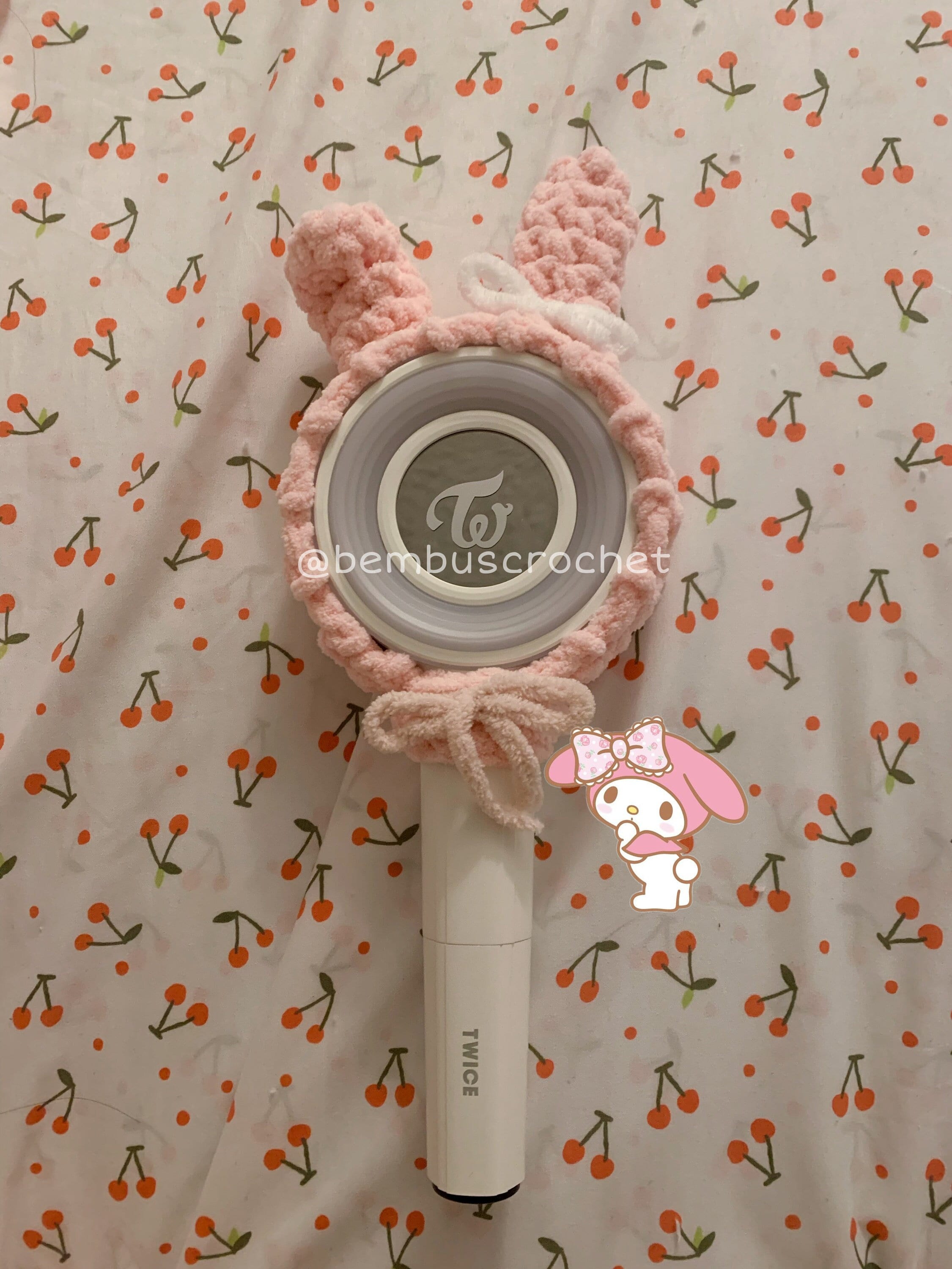 Twice lightstick cover: Crochet pattern