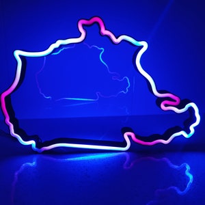 Nordschleife Animated LED RGB Neon Race Track Circuit Desk Wall Art Display Light