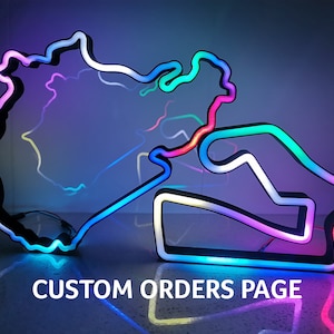 Geanimeerde LED RGB Neon Custom Race Track Circuit Desk Wall Art Display Light