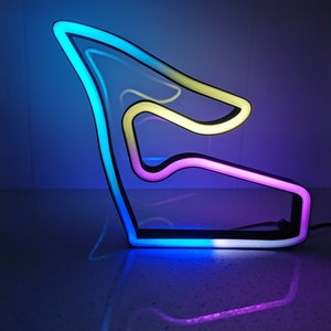 Austria Animated LED RGB Neon Race Track Circuit Desk Wall Art Display Light