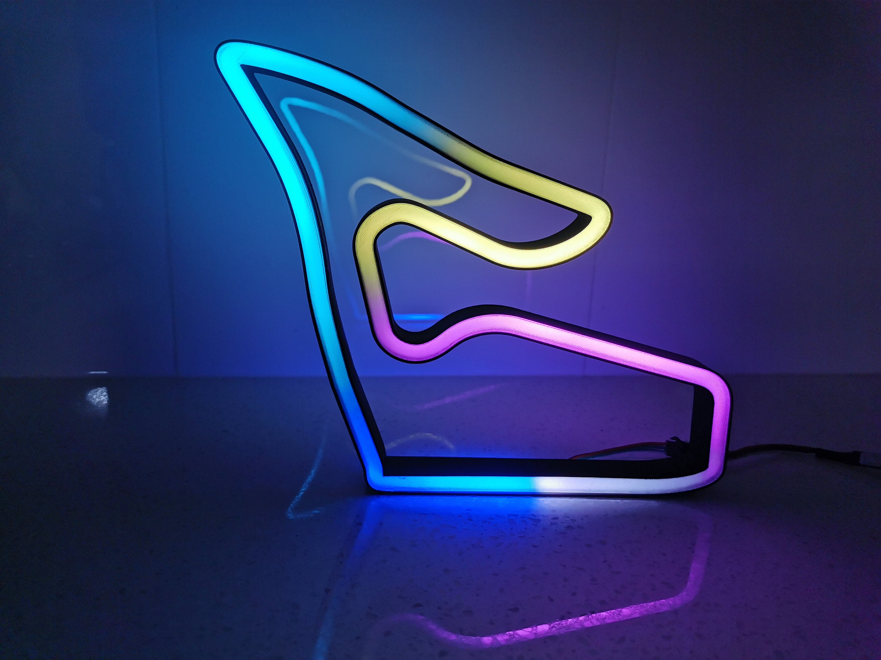 Austria Animated LED RGB Neon Race Track Circuit Desk Wall Art - Etsy
