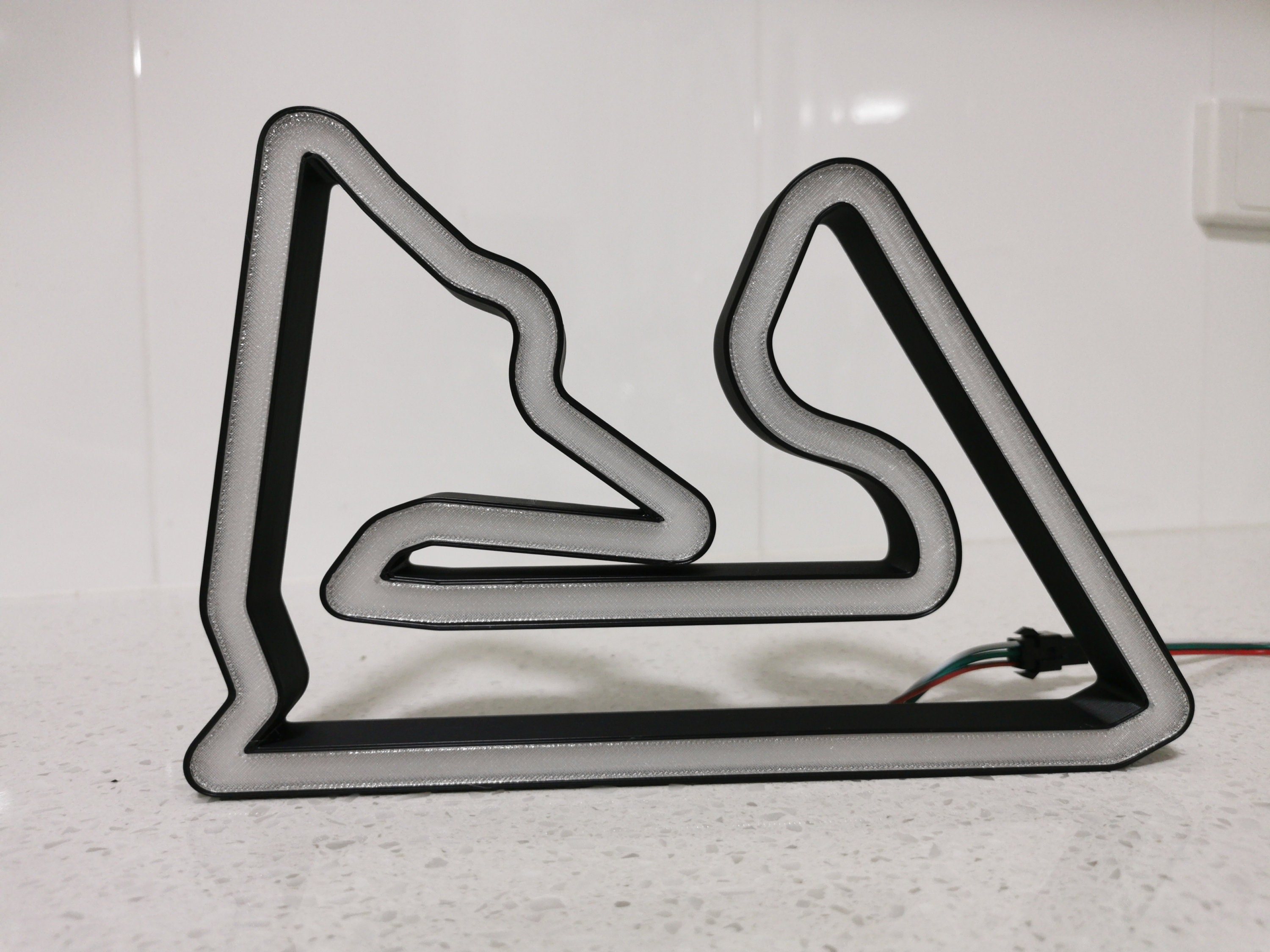 Rgb Racing Track Bahrain Animated LED RGB Neon Race Track Circuit Desk Wall Art Display ...