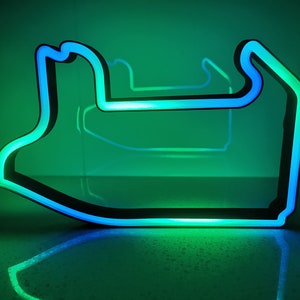 United States Las Vegas Animated LED RGB Neon Race Track Circuit Desk Wall Art Display Light