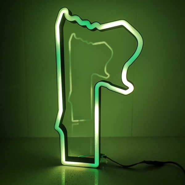 Bathurst Mount Panorama Animated LED RGB Neon Race Track Circuit Desk Wall Art Display Light Australia