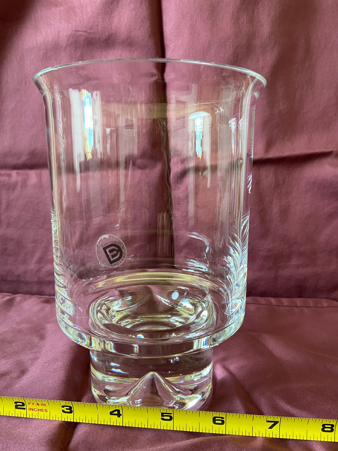 Vintage Dartington crystal candle holder Etsy