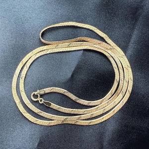 Vintage 14K Gold Herringbone Necklace- Probable Scrap Gold