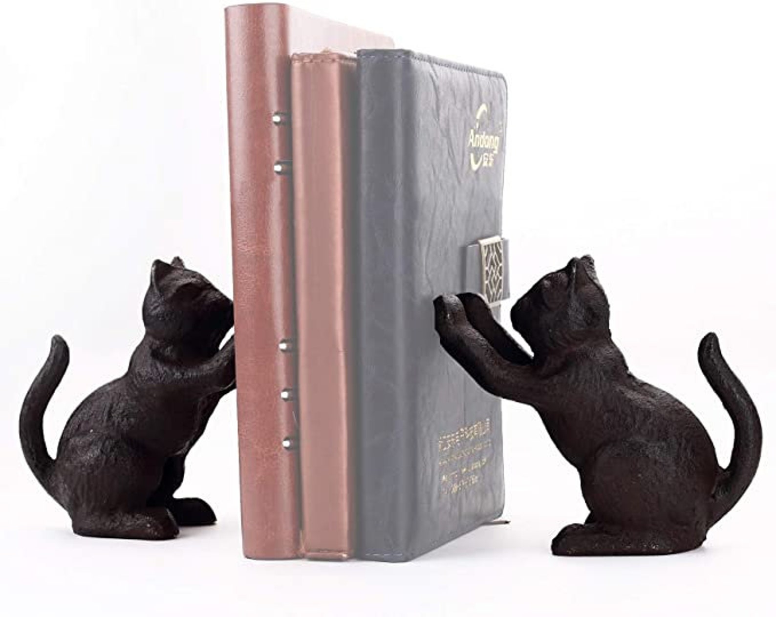 Cat Decorative Bookend Heavy Duty Cast Iron Vintage Shelf Etsy