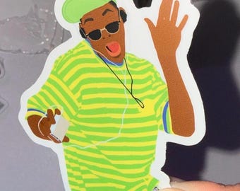 Rad style  sticker, millennial, sitcom, fresh, prince,West Philly, y2k, nostalgia, kindle, water bottle,hydroflask, phone, tablet, gift,
