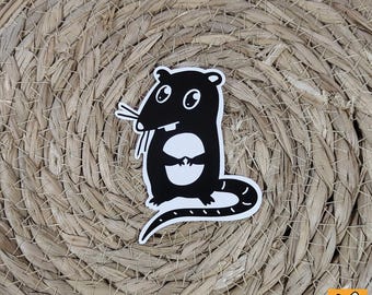 Cute Pleading Rat Stickers 7 cm | 3x Weather Resistant Stickers
