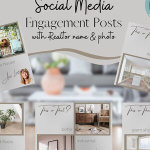 Realtor Instagram Engagement Posts: This or That Template (Digital Download)