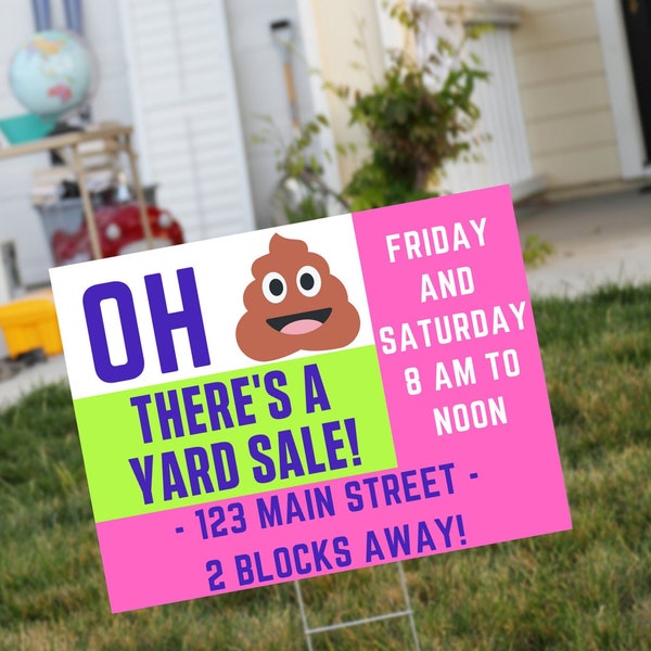 Oh Shit Garage Sale Sign, garage sale sign, yard sale flyer, yard sale poster, estate sale sign, garage sale flyer, poster yard sale, funny
