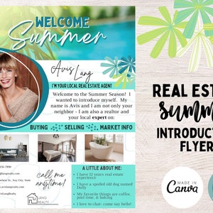 Summer Real Estate Flyer: Realtor Introduction Letter (Canva)