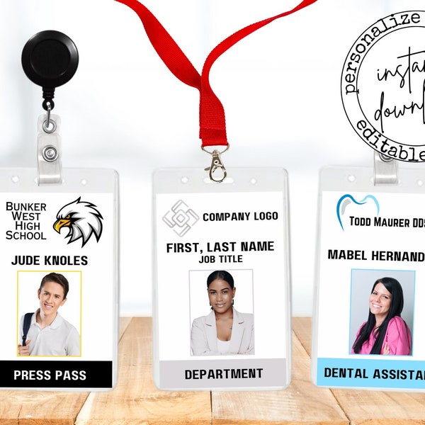 Name Badge Holder - Etsy