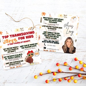 Thanksgiving Referral Fall Autumn Real Estate Marketing Pop-By Tags, Realtor and Referrals Marketing Tags, Printable, Editable Canva Joke