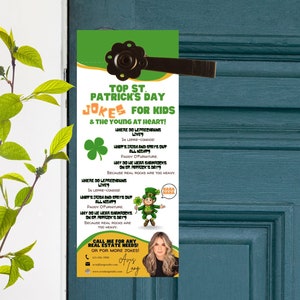 St Patrick's Day March Real Estate Door Hanger Tag Template, Spring Marketing, Real Estate Farming, Realtor Door Knocking image 1