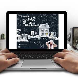 Winter Real Estate Social Media Template: Snow Place Like Home (Digital Download)