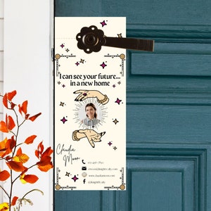 Realtor Door Hanger Template: Fortune Teller Halloween (Digital Download)