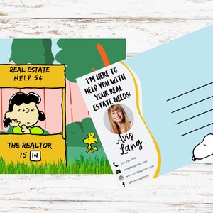 Real Estate Postcard, Canva Template, Real Estate Marketing, Cute Real Estate Help, Agent, Real Estate,