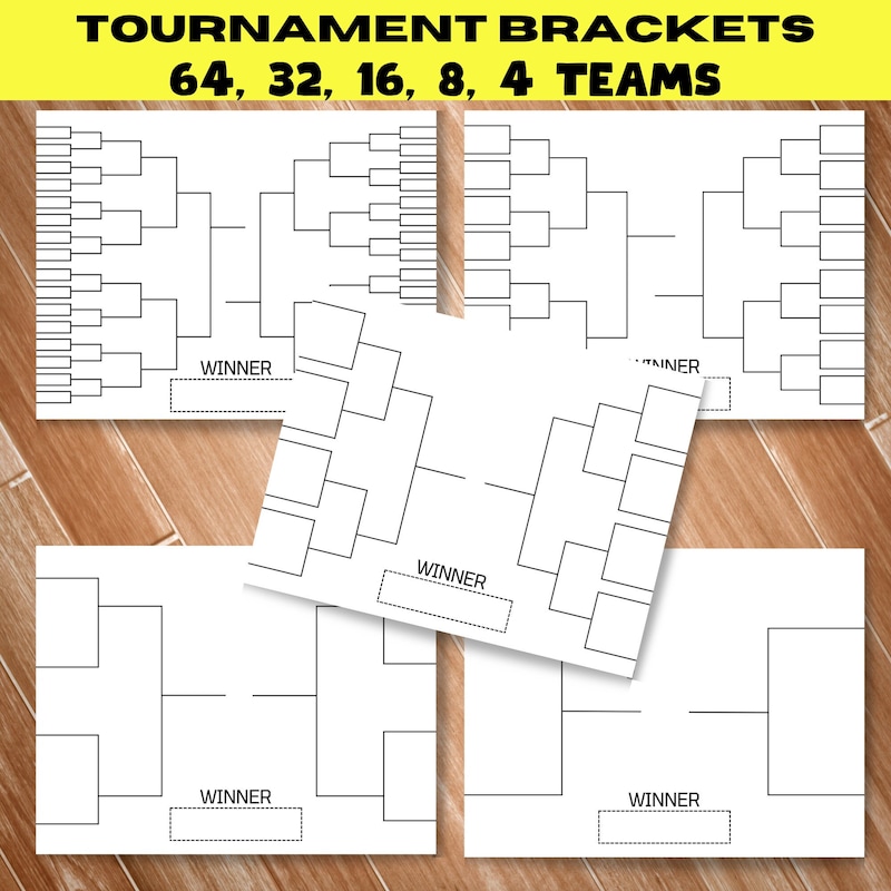 Tournament Bracket 6 Etsy