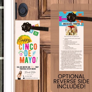 Receita Cinco De Mayo Marketing Imobiliário, Cabide de porta para corretor de imóveis, Modelo de cabide de porta, Modelo de cabide de porta