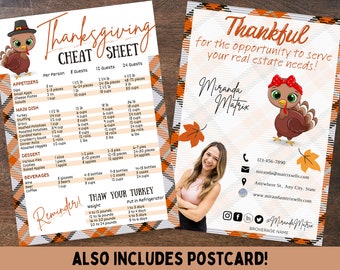 Real Estate Thanksgiving Postcard Template: Realtor Marketing (Digital Download)