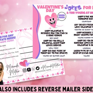 Carte postale immobilière de la Saint-Valentin, modèle Canva, marketing d’agent immobilier, blagues d’hiver, carte postale immobilière, agent, blagues pour enfants de février