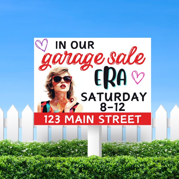 Swiftie Yard Sale Sign, garage sale sign, yard sale flyer, yard sale poster, estate sale sign, garage sale flyer, poster, funny