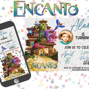 Editable Encanto Casita Birthday Invitation, Canva Printable Birthday Party Invitations, Digital Party Invite