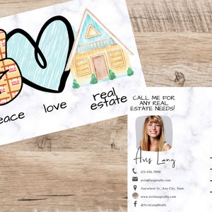 Immobilien Postkarte, Canva Template, Immobilienmarketing, Friedensliebe, Immobilien Hallo Nachbar Postkarte, Makler, Immobilien Postkarte,