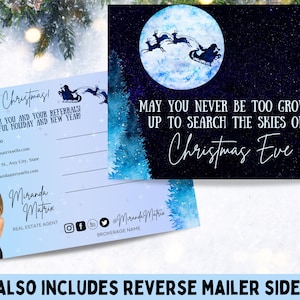 Cartolina immobiliare, Modello Canva, Marketing immobiliare, Vigilia di Natale, Cartolina immobiliare, Agente, Immobiliare, Cartolina di dicembre