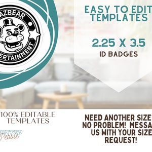 FNAF Five Nights at Freddy's Security ID Badge Cosplay - Etsy